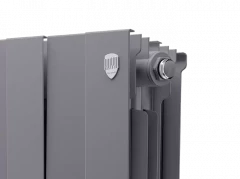 Биметаллический радиатор отопления Royal Thermo PianoForte 300 12 секций Silver Satin