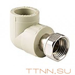 Угольник РосТурПласт с накидной гайкой на метал. штуцере 20х3/4" арт.15830