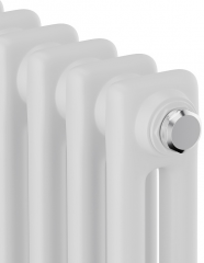 Стальной трубчатый радиатор 2-колончатый Royal Thermo Insignia VC2180 - 08 секц. RAL9016, нижнее 1/2