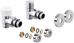 Набор термостатический Royal Thermo DESIGN PRO угловой М30х1,5 1/2" (хром)