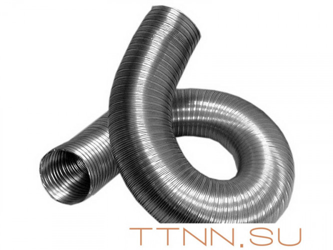 Газоход гофрированный d 150 мм (1.5м) из нержавеющей стали