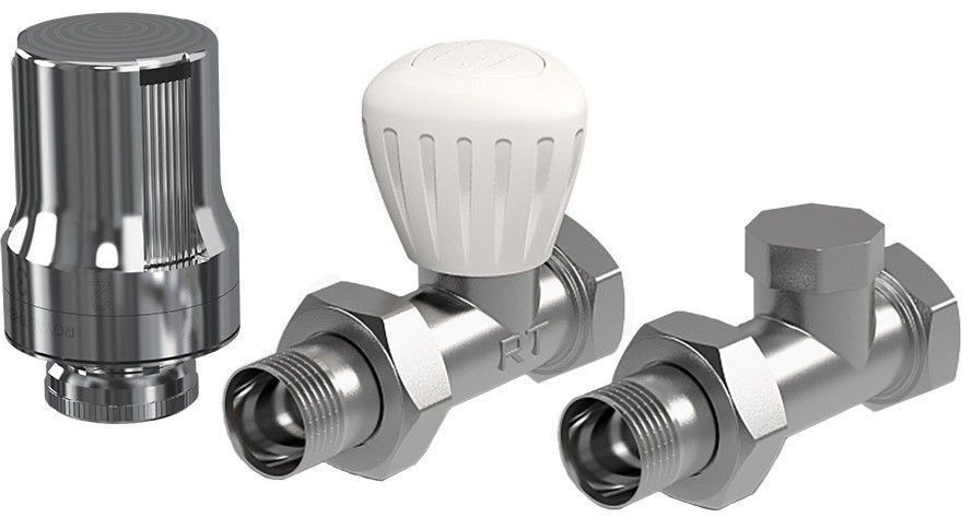 Набор термостатический Royal Thermo прямой DE LUXE (хром) 1/2