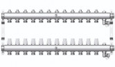 Коллектор для отопления Wester 1"-3/4 в сборе на 12 выходов с 2 заглушками