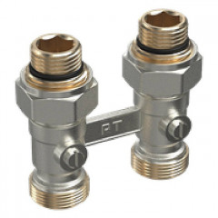 Узел нижнего подключения Royal Thermo прямой 1/2&quot;х3/4&quot; EK (никель)