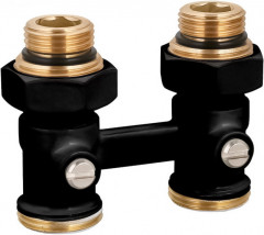 Узлы нижнего подключения Royal Thermo прямой 1/2&quot;х3/4&quot; EK (черный)